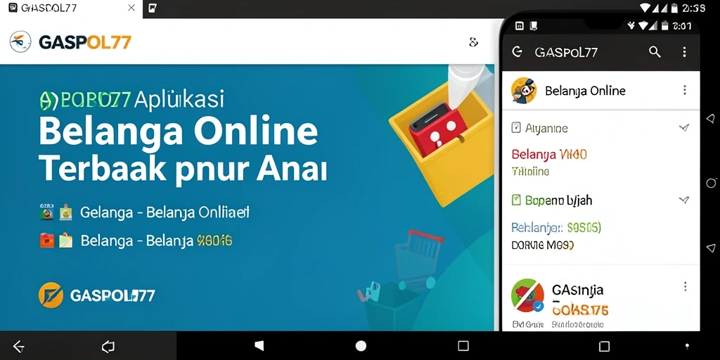 Antarmuka aplikasi GASPOL77 untuk Belanja Online yang menarik dan user-friendly.