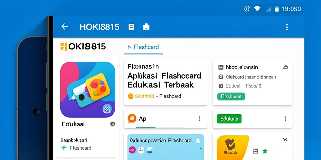 Antarmuka HOKI8815 yang sederhana dan efektif untuk flashcard.