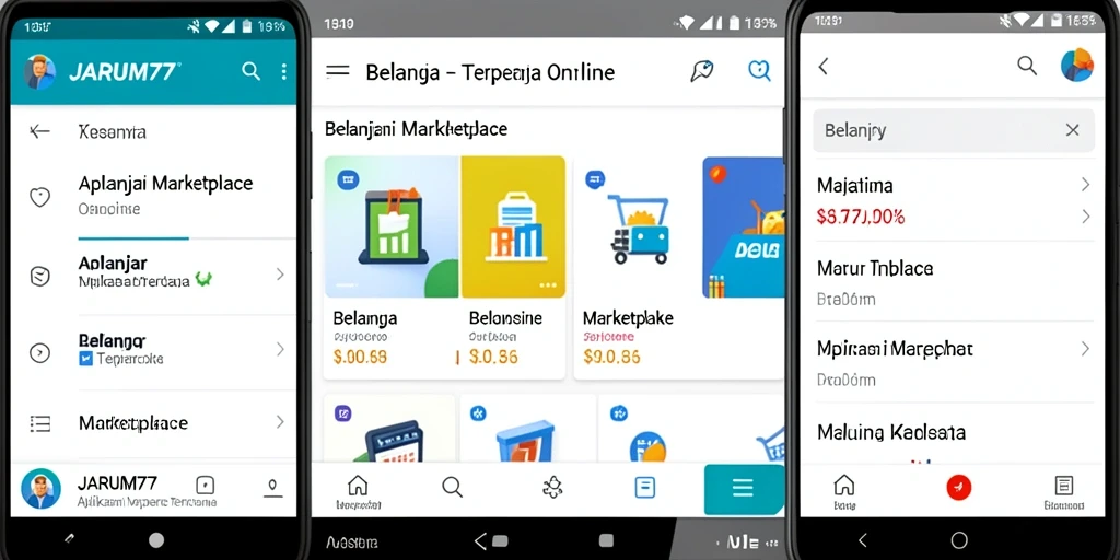 Tampilan antarmuka pengguna JARUM77 yang sederhana dan intuitif.