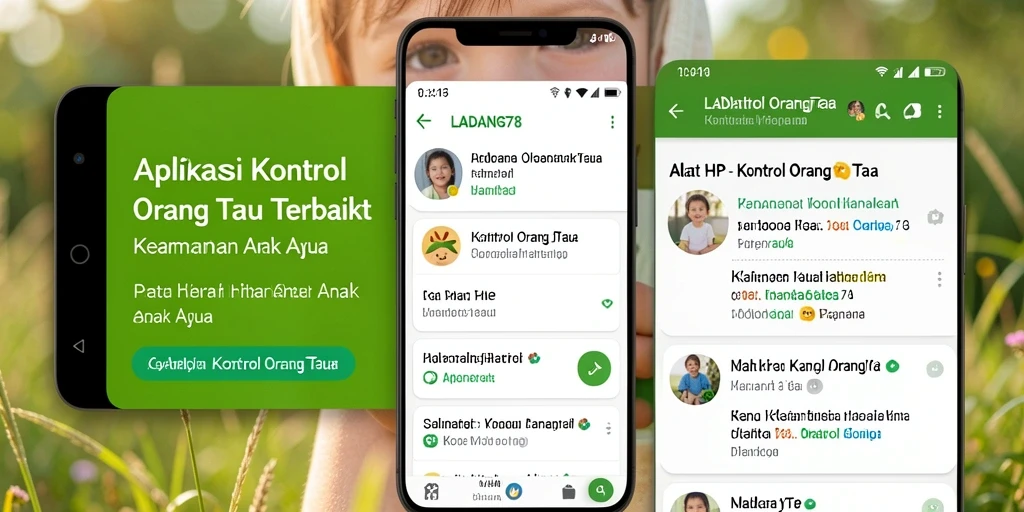 Tampilan antarmuka utama LADANG78 untuk kontrol orang tua yang intuitif dan informatif.