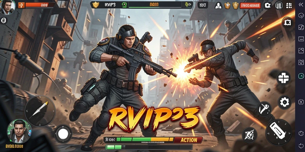 Antarmuka game Action yang menarik dan penuh aksi.