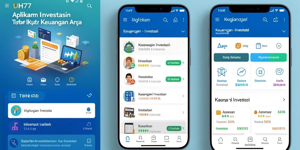 Antarmuka aplikasi UH77 untuk investasi yang user-friendly.