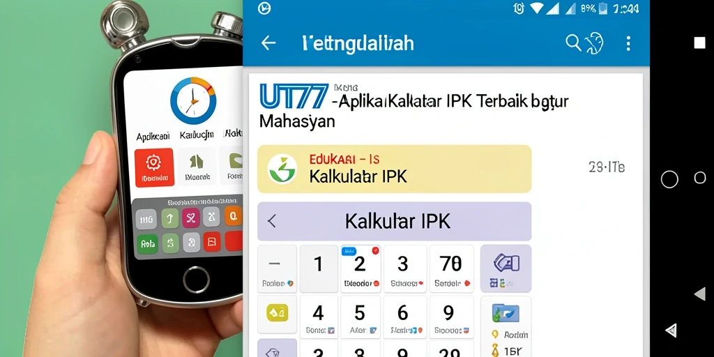 Antarmuka pengguna UT77 dengan fungsi kalkulator IPK yang intuitif.